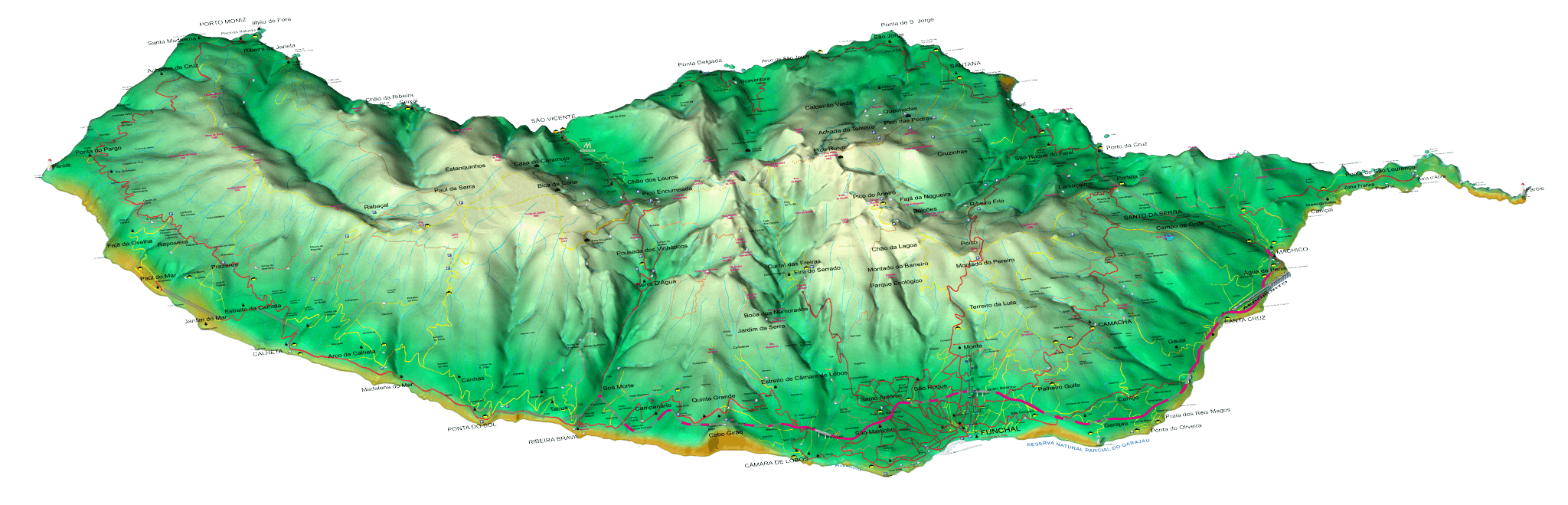 Madeira Island Levadas and Walks Map