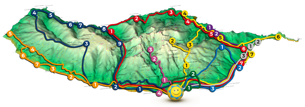 Madeira Happy Tours Map<br />
